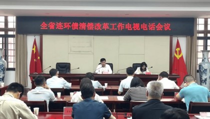省委金融办组织召开全省连环债清偿改革工作电视电话会议