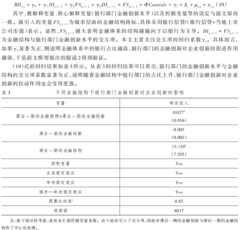 陈雨露等：金融创新、金融结构与企业创新